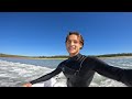 SURFING MAGIC WAVES UP THE COAST! (RAW POV)