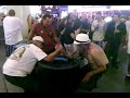 Two bums arm wrestling in Las Vegas