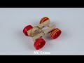 How To Make a Mini Latch Rubber Band Car - DIY TOYS CAR