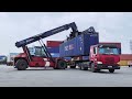 How do people move containers? #container  #forklift #seaport