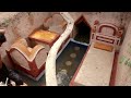 Build  Fish Pond & Underground Dog House For Puppies - Build Beautiful Underground Hut For Survival