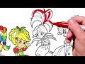 Coloring Pages EQUESTRIA GIRLS - Vegetable costumes / How to color My Little Pony. Easy Drawing Art