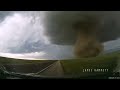 Storm chasing dashcam: #Twisters crossing the highway! Laramie, Wyoming
