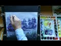 Watercolor painting tutorial , Loose Watercolor painting , Landschaftsmalerei mit Aquarellfarben