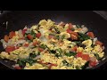 Chinese Scramble Eggs With Mixed Vegetables.