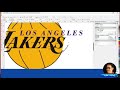 tutorial CorelDRAW●redesain logo Los Angeles LAKERS
