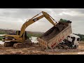 ឡានដឹកដីកង់១០ជាប់ផុង - Shacman dump truck stuck in deep mud recovery