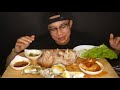 KOREAN FOOD MUKBANG - BOSSAM 보쌈, KIMCHI, OYSTERS | Eating Show