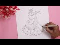 How to draw a Traditional Girl with Dandiya Dance | Indian Girl drawing | girl drawing