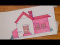 How to Draw a Simple House Step By Step | House Scenery Drawing#house Drawing