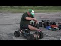 Massive RC Car Vs Little RC Car!!! Who wins off the Death Ramp?