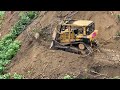 Almost! CAT D6R XL Bulldozer Cutting a Mountain Cliff and Almost Operator Stuck