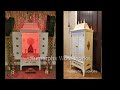 White and gold pooja mandir l desi diy l Armoire into pooja unit l Kumarphx Woodworks