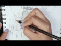 Let's Practice Drawing Anatomy! || Quiet Draw with me ASMR | No Talking with Rain Sounds