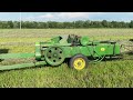 John Deere 4430 Baling Hay With 24T Baler