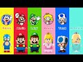 LEGO vs Nintendo Game super mario 3D World six(6) characters