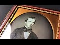 Looking at Two Antique Daguerreotypes