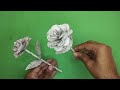How to make flower stick with newspaper | Newspaper flower stick | DIY flower