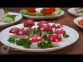Salad decoration tutorial. 5 Easy Ideas Food Art