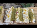 Fruit salad ice cream cake with pistachio on top for Arthur birthday #businessideas