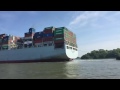 Largest container ship to ever call on the US East Coast arrives in Savannah, Ga.