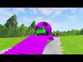 TRANSPORTING PIXAR CARS & FRUITS WITH COLORED & JOHN DEERE vs CLAAS vs TRACTORS - BeamNG.drive