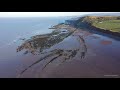 The Blue Anchor Bay Geological Fault....where the Jurassic meets the Triassic from above by drone 👀