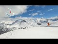 30MPH! down EYE OF THE NEEDLE Blue Corniche slope (Tignes Apr 2023)