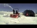 Kubota BX snow blowing 28 inches snow