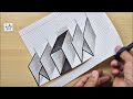 3d drawing mom on checkered paper - How to draw 3d