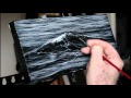 How to paint a seascape small wave black and white