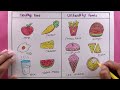 healthy food and unhealthy food drawing/easy healthy food drawing