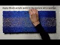 Textured 3D Abstract Painting: Hot Glue Texture with Gold Highlights, Acrylic Painting Tutorial