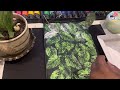 Simplest way to paint leaves foliages with acrylic paint Tutorial