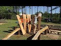 Opening Up an Amazing Hickory Crotch Log