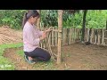 17-year-old single mother - Making bamboo doors and finishing the kitchen with bamboo - Daily life