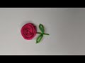 Amazing Hand Embroidery flower design trick.Easy Hand Embroidery Rose flower design idea