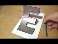 How To Draw 3d Letter E - Easy Trick Art Drawing