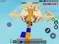 Playing the new bridge 1v1 gamemode in Roblox bedwars