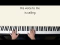 In the Garden - piano instrumental hymn with lyrics