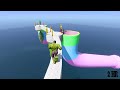 GTA 5 Water Ragdolls Rainbow Spiderman vs Rainbow Hulk Jumps/Fails (Euphoria Physic)
