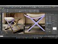 3DS Max Modeling Practices | 轻奢梳妆凳化妆凳家用现代不锈钢设计师款创意网红款客人茶椅茶凳 | Piano&Rain | Part 1