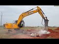 JCB 205 Excavator Breaking to Remove unwanted Rocks private Land and Manitou Jcb plough for farming