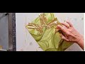 Alcohol Ink Abstract Painting Kintsugi Style - The Easy Way with Ryobi Glue Gun and Gold Leaf 174