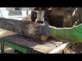 Sawmill Processing processing bush wood into raw materials for home furnishings || teak wood sawmill