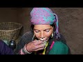 dharme brother's wife cooks buff dry fry curry and Rice || Rural Nepal || @lifeinruralnepal