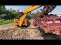 JCB 3dx Eco Loading Mud Mahindra 275 Eicher 485 John Deere Tractor with Trolley
