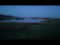 Misty Scottish Loch, 4k Relaxing Dji drone night flight, Lomond hills, Fife