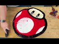 ASMR Rug Tufting | Mario Mushroom Rug (Start To Finish)