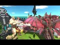 TEAM GODZILLA vs TITAN Monster - Evolution of Godzilla Size Comparison - Animal Revolt Battle